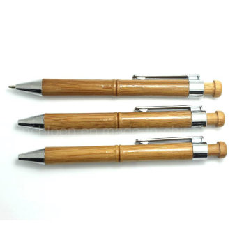 Creative Bamboo Designed Metal Clip Pen